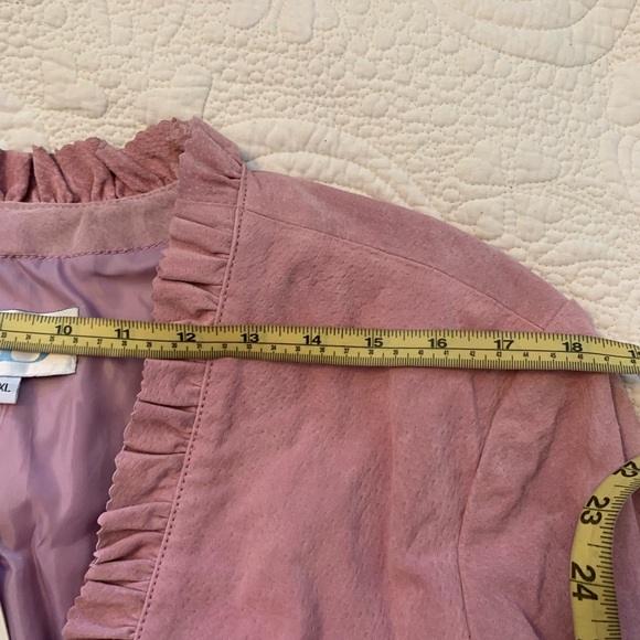 NWT / Alice Blue / XXL / Genuine Leather (Suede) / Cropped Jacket - Picture 8 of 12
